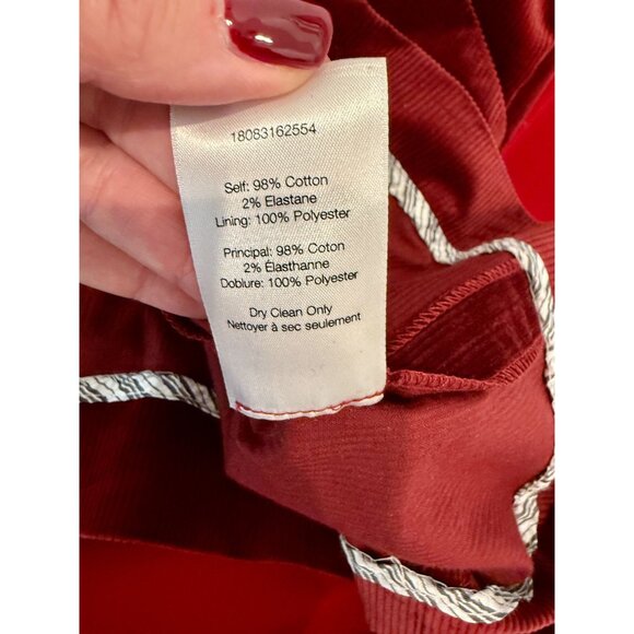 Veronica Beard Orial Corduroy Zip-Front Mini Dress in Burgundy NWT – Size 10 - Picture 4 of 10